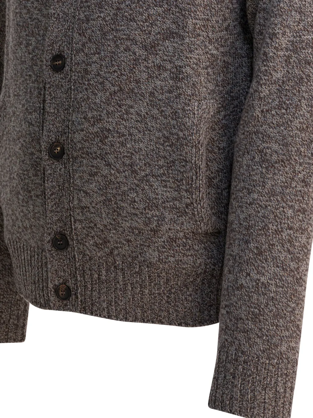 Zanone Ribbed High-Collar Cardigan