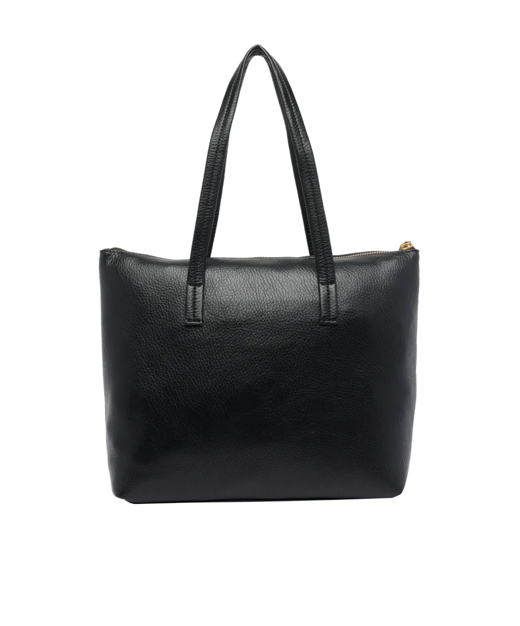 Liu Jo Logo Lettering Zipped Tote Bag