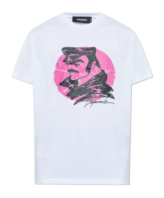 Dsquared2 Graphic Printed Crewneck T-Shirt