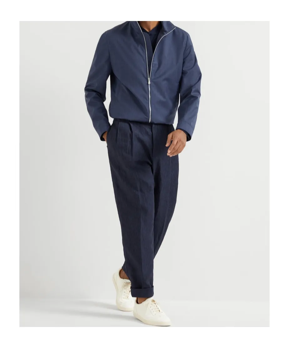 Brunello Cucinelli Long-Sleeved Crewneck Polo Shirt