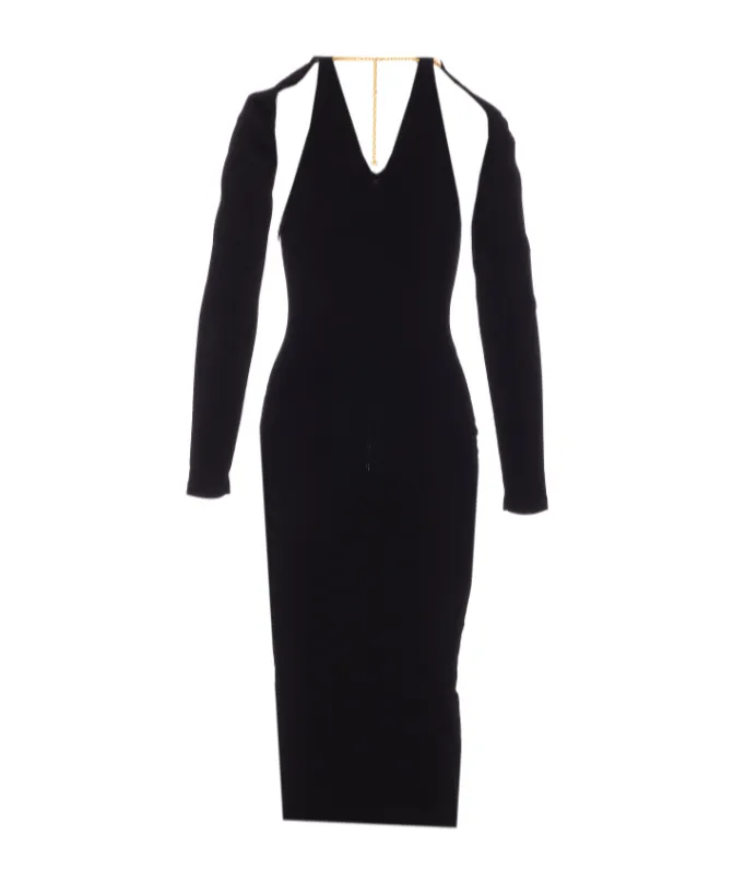 Elisabetta Franchi Cut Out Detailed Knitted Dress