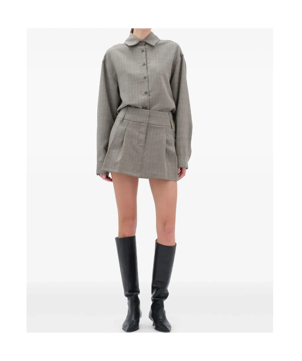 Pleated A-Line Skirt