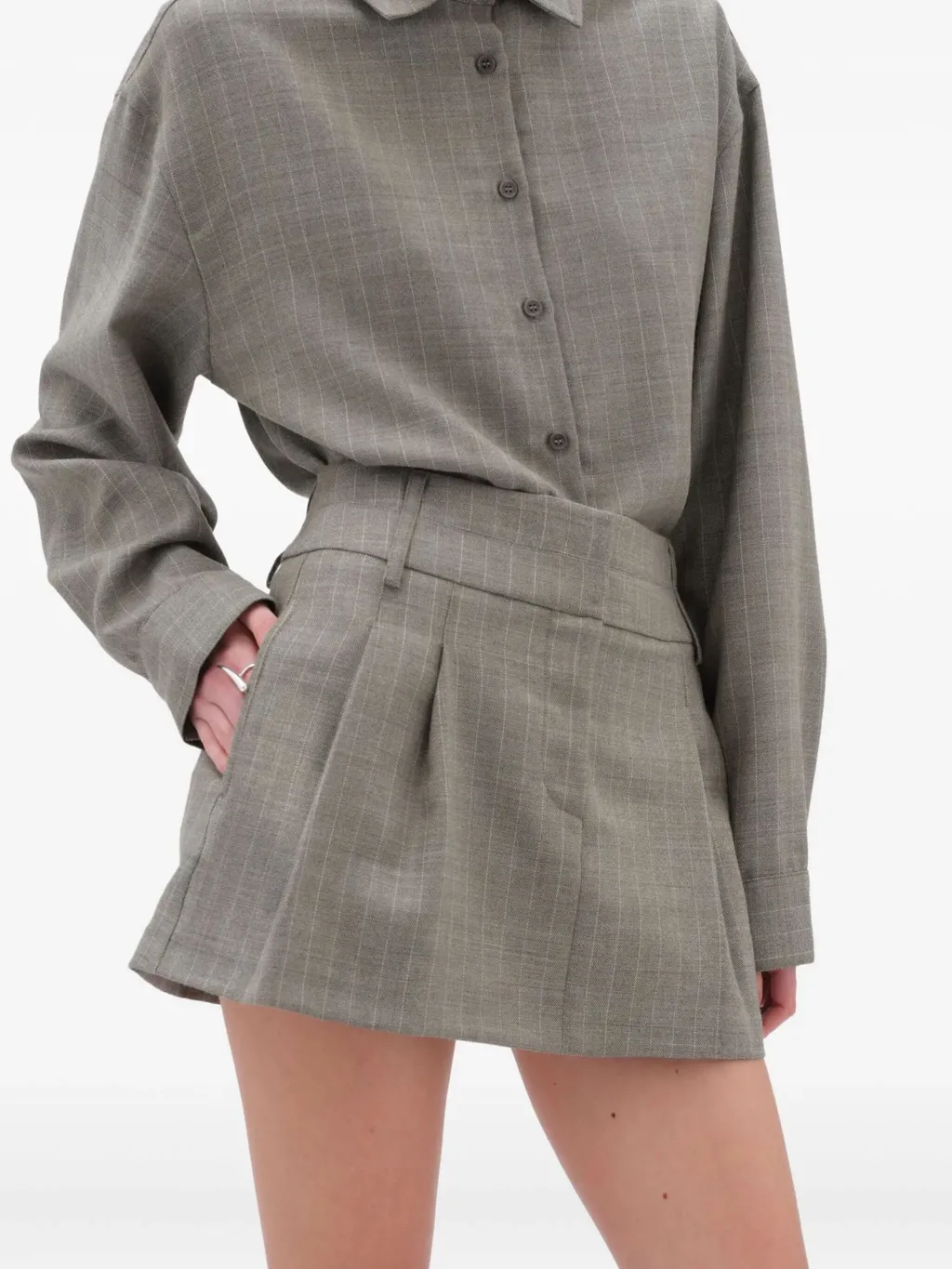 Pleated A-Line Skirt