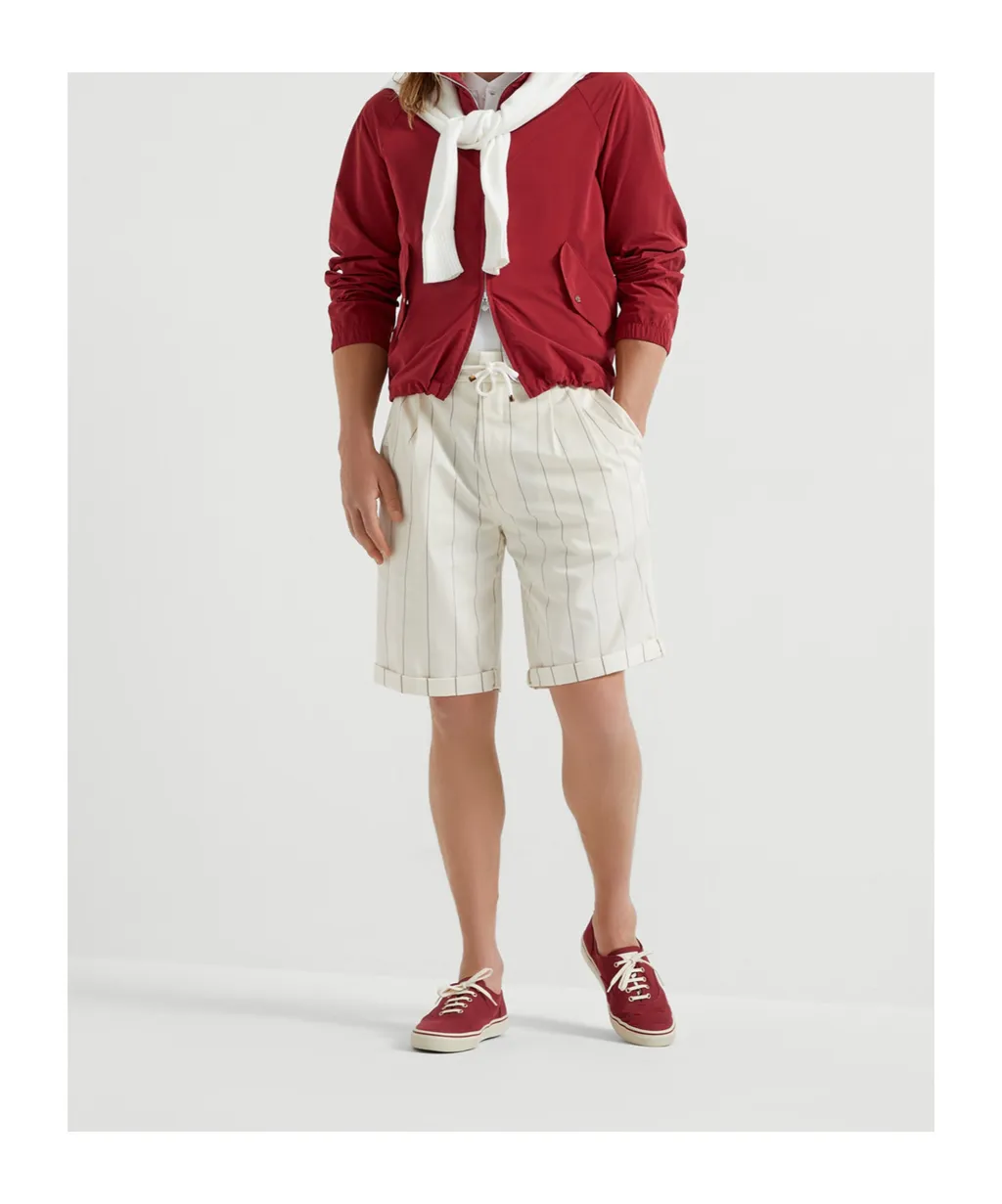Striped Bermuda Shorts