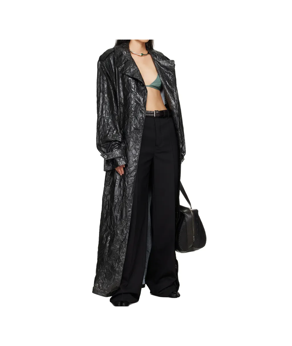 Pleated Trench Coat