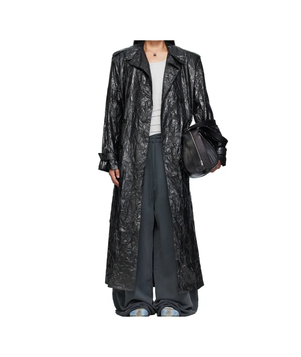 Pleated Trench Coat