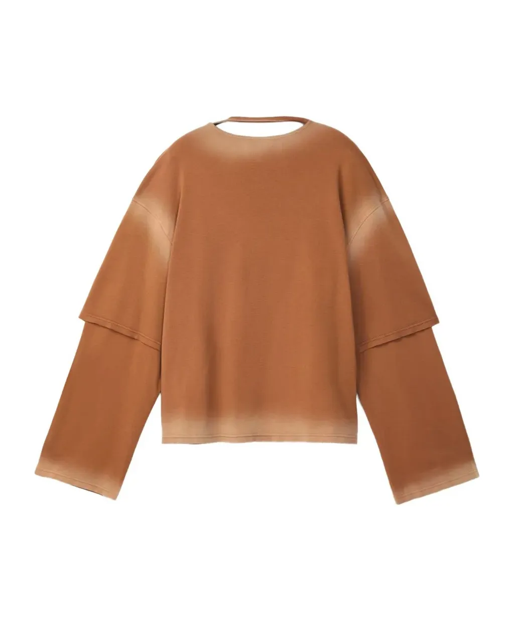 Wrap Double Gradient Color T-Shirt