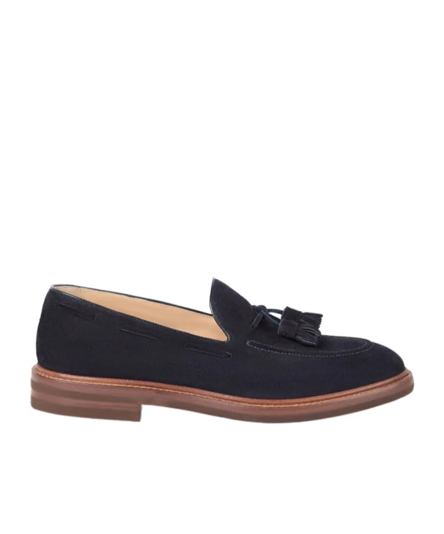 Brunello Cucinelli Tassel Detailed Almond-Toe Loafers