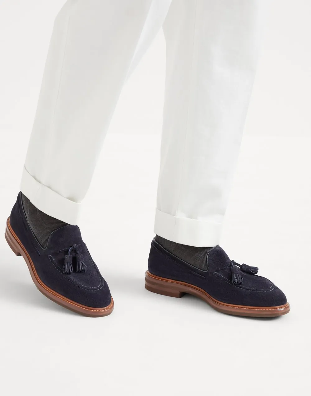 Brunello Cucinelli Tassel Detailed Almond-Toe Loafers
