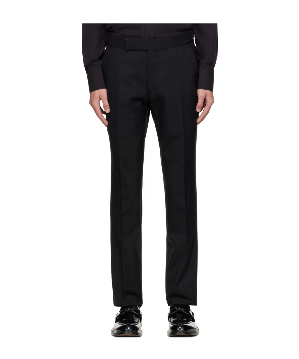 Pleated Wool Casual Pants