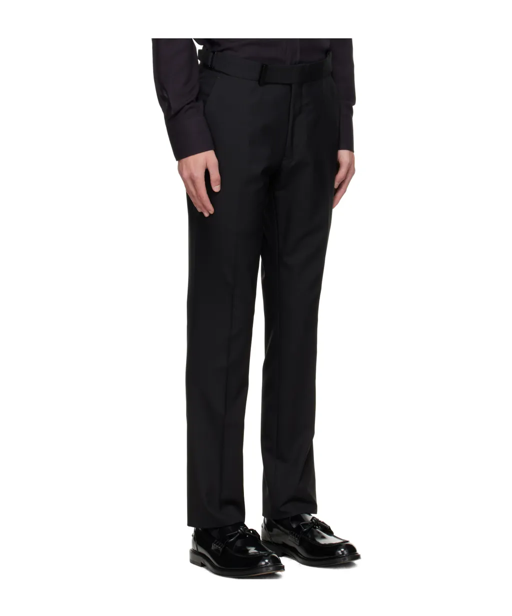Pleated Wool Casual Pants