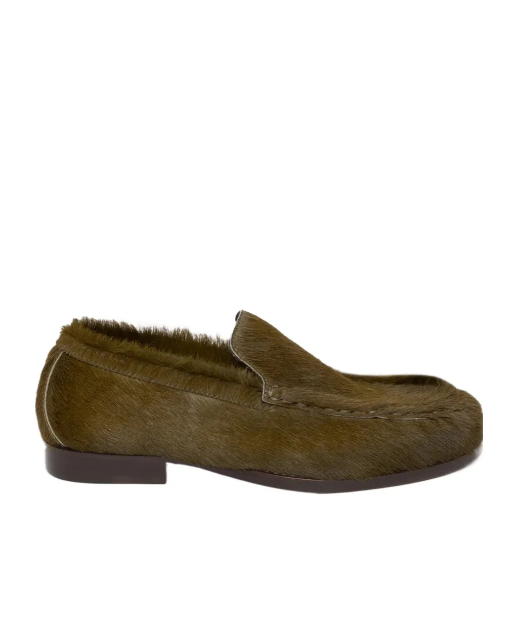 Dries Van Noten Pony Hair Slip-On Loafers