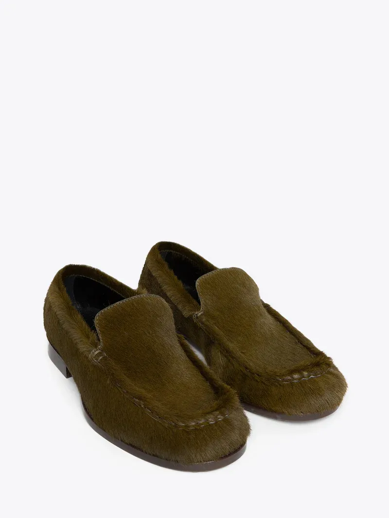 Dries Van Noten Pony Hair Slip-On Loafers