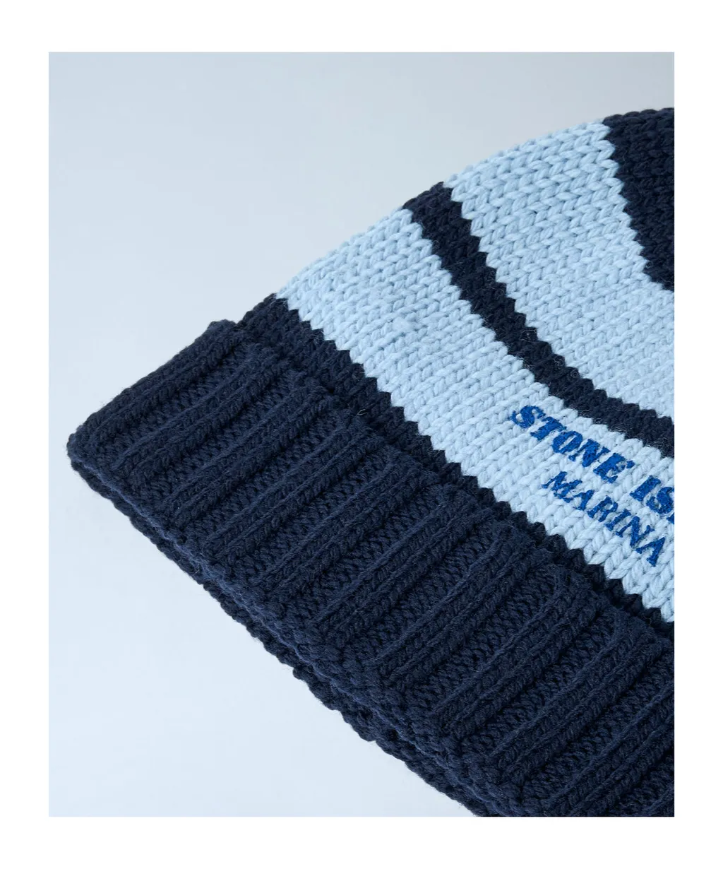 Stone Island Striped Knitted Beanie