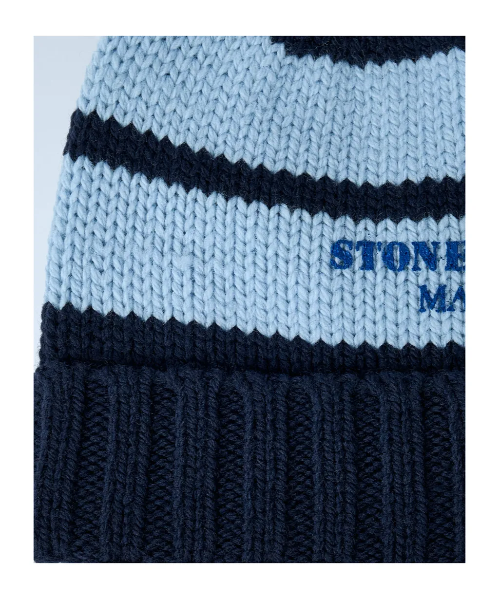 Stone Island Striped Knitted Beanie