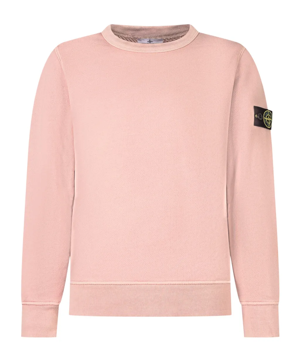 Stone Island Junior Long Sleeved Logo Patch Sweatshirt
