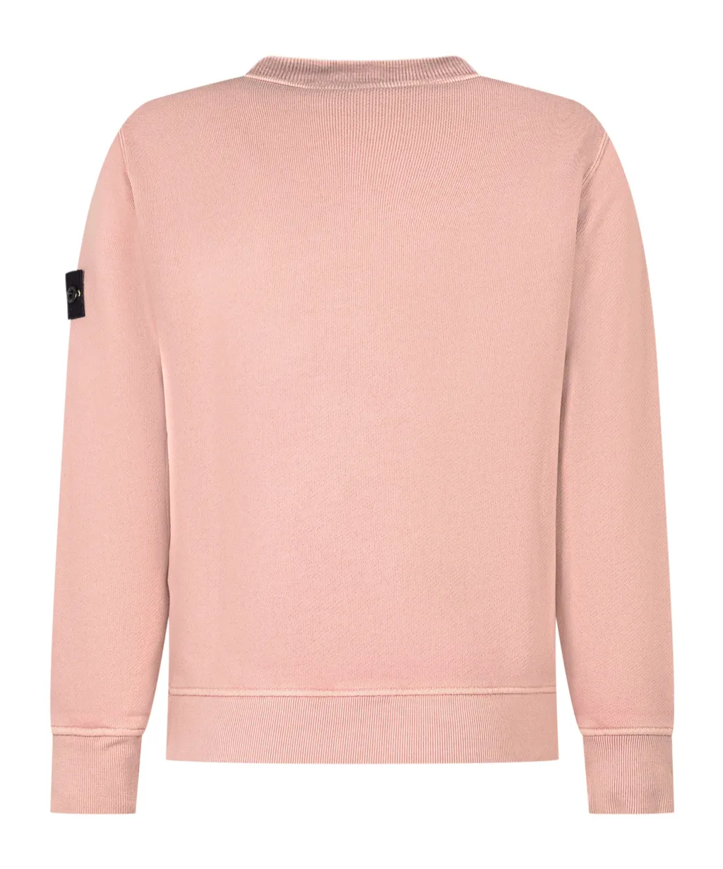 Stone Island Junior Long Sleeved Logo Patch Sweatshirt