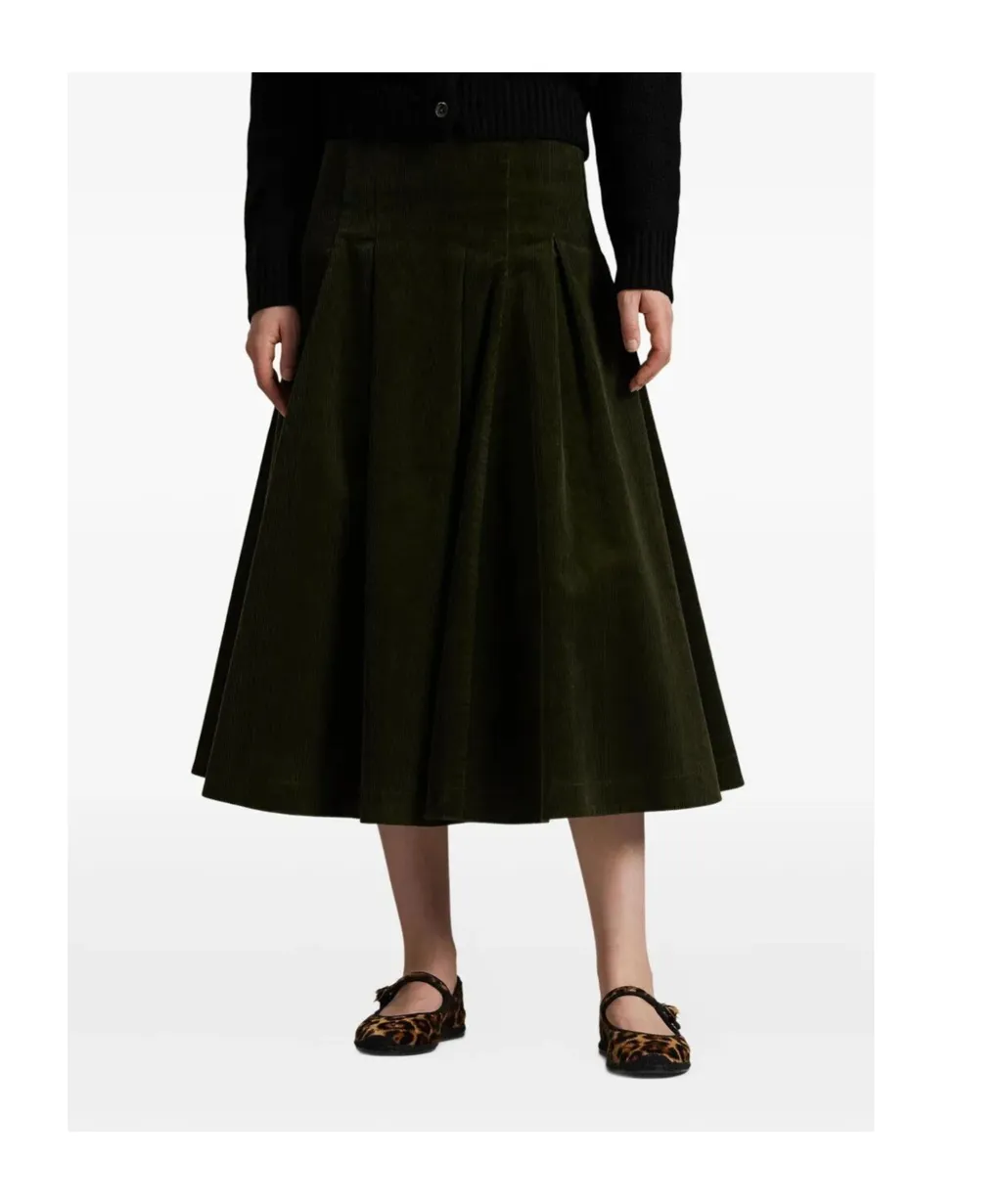 Pleated Midi Skirt