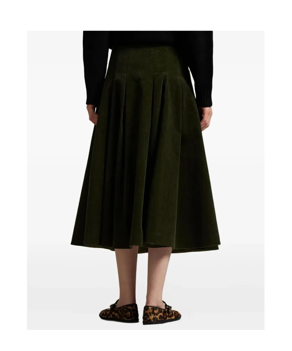 Pleated Midi Skirt
