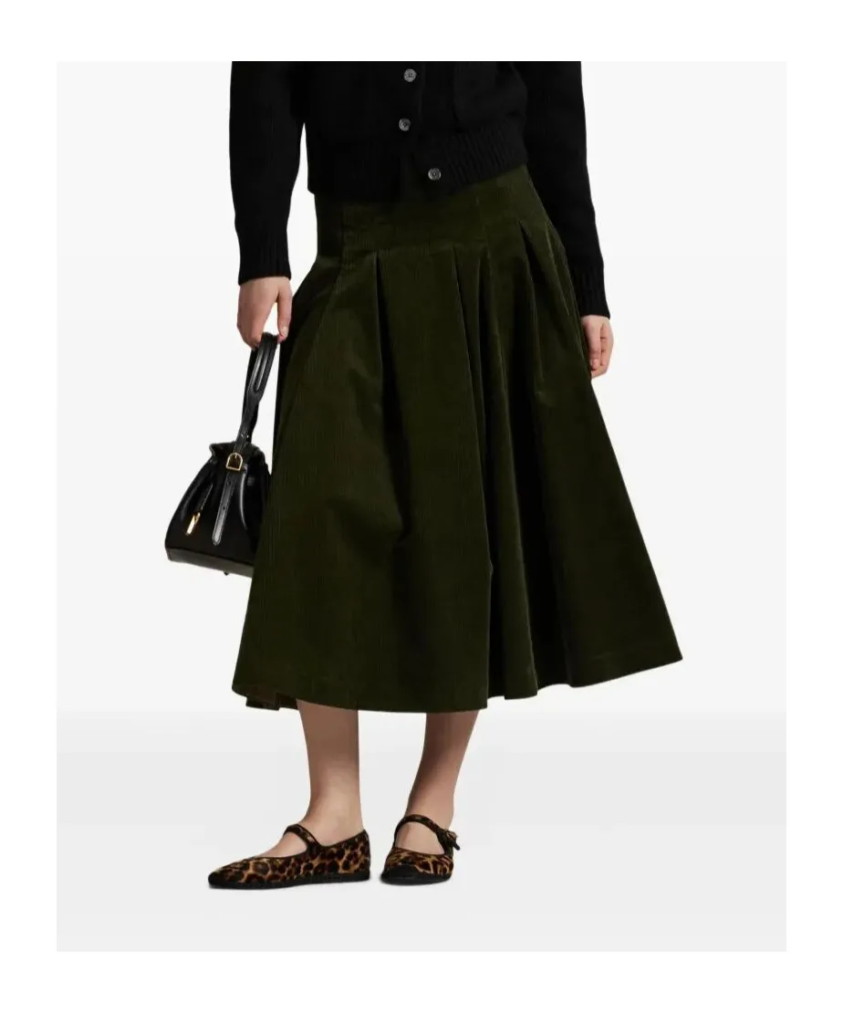 Pleated Midi Skirt