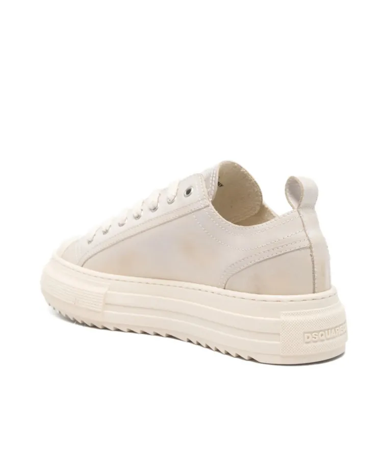 Dsquared2 Round-Toe Platform Lace-Up Sneakers