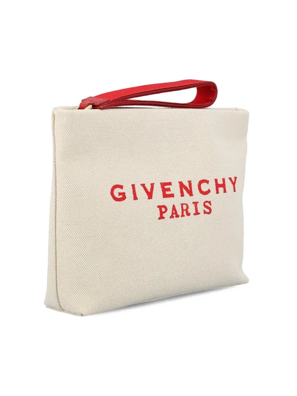 Logo-Print Clutch Bag