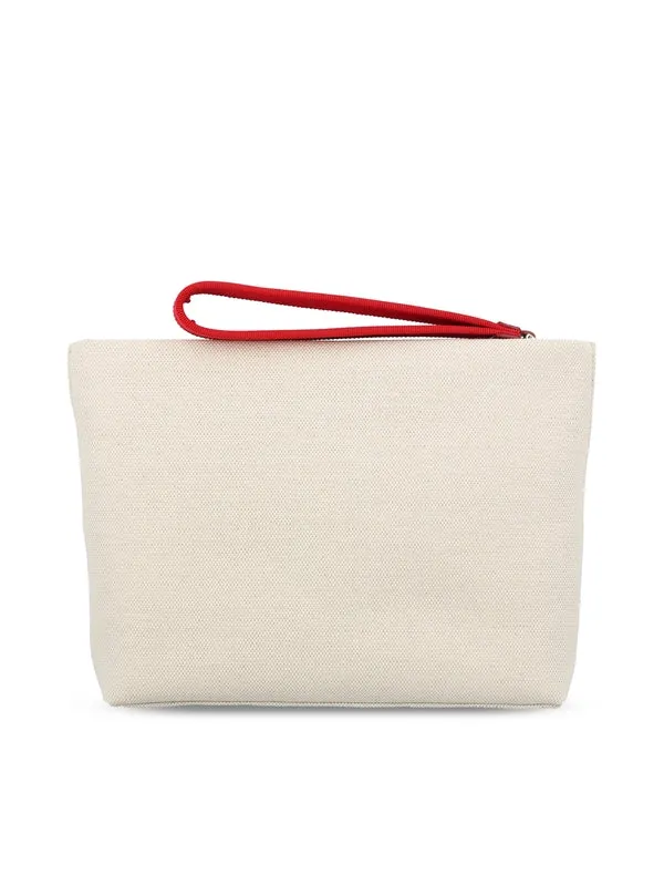 Logo-Print Clutch Bag
