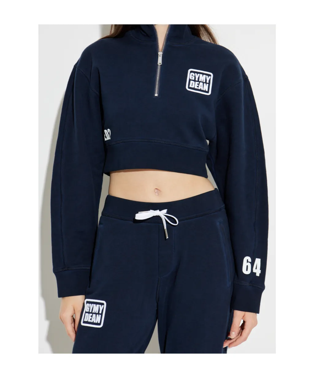 Dsquared2 Zip-Up Cropped Sweatshirt