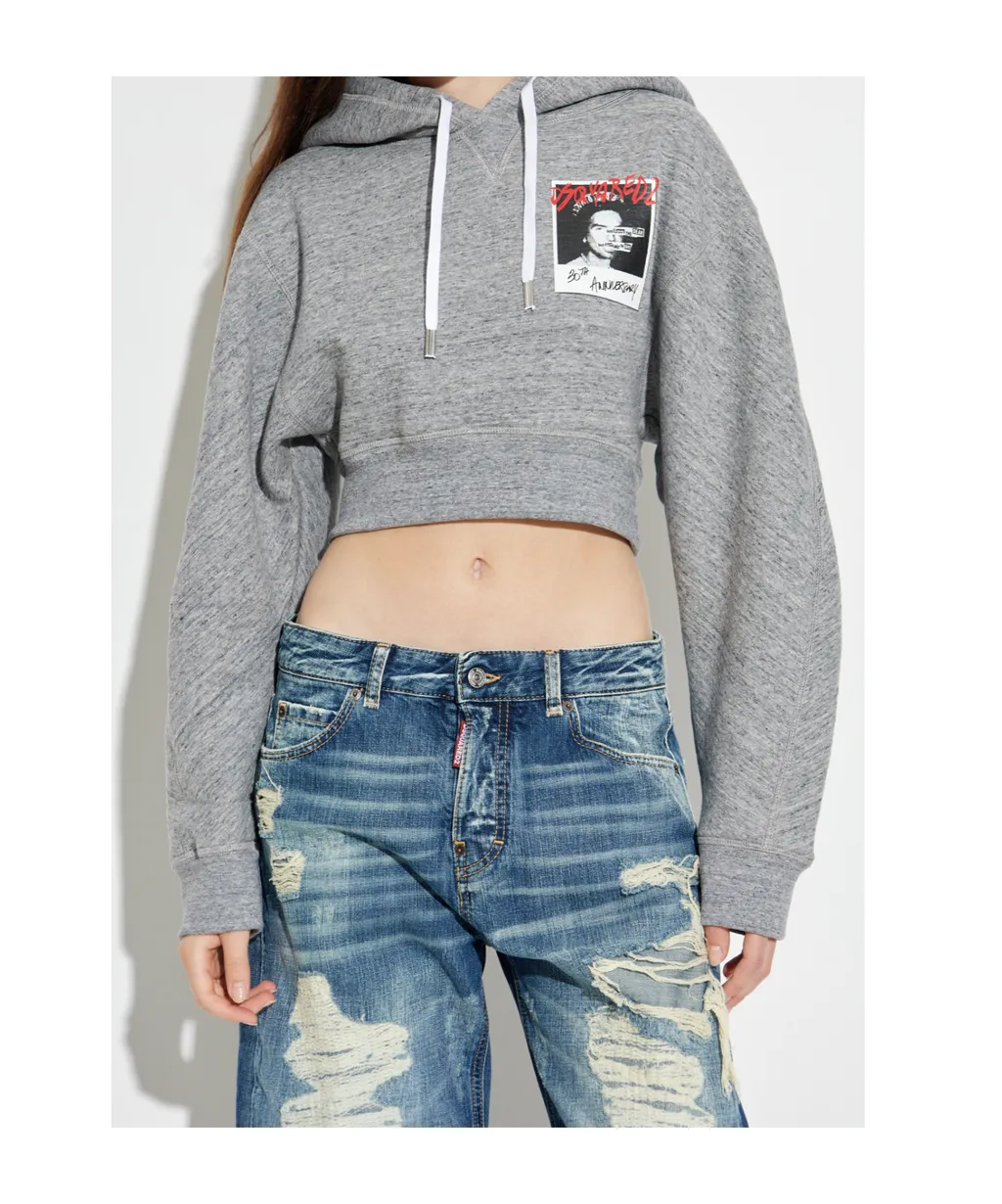 Dsquared2 Zipped Cropped Sweatshirt