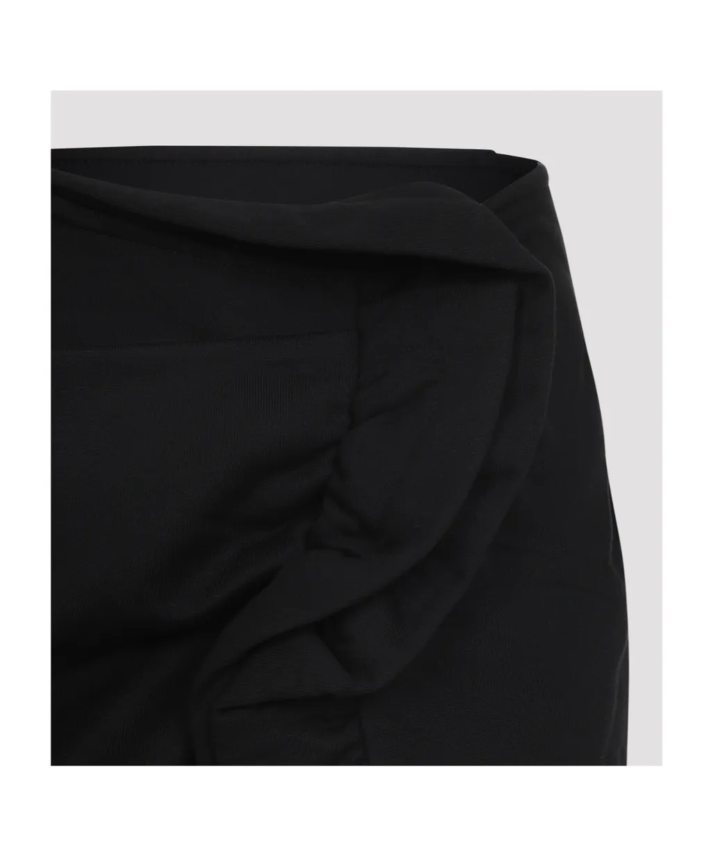 Dries Van Noten Ruffled Asymmetric Hem Midi Skirt