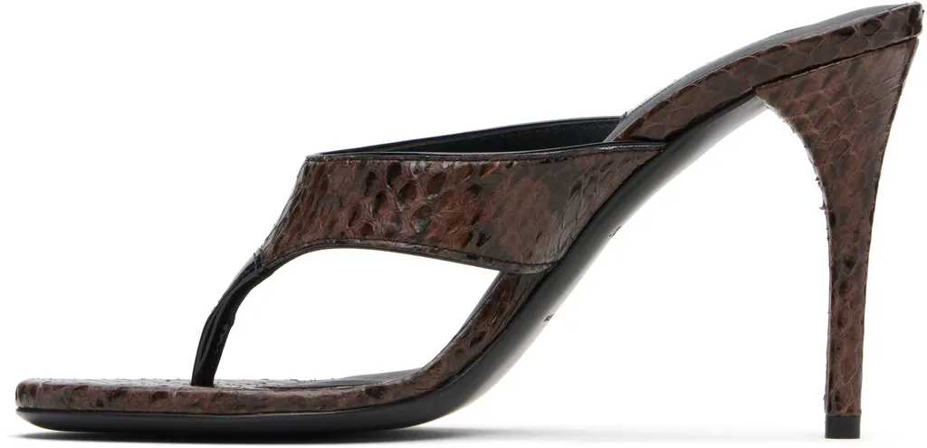 Infradito Snakeskin-Effect Sandals