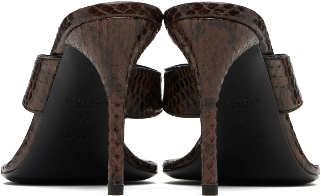 Infradito Snakeskin-Effect Sandals