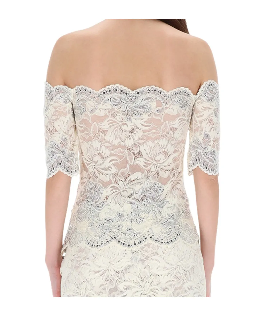 Rabanne Lace Off-Shoulder Top