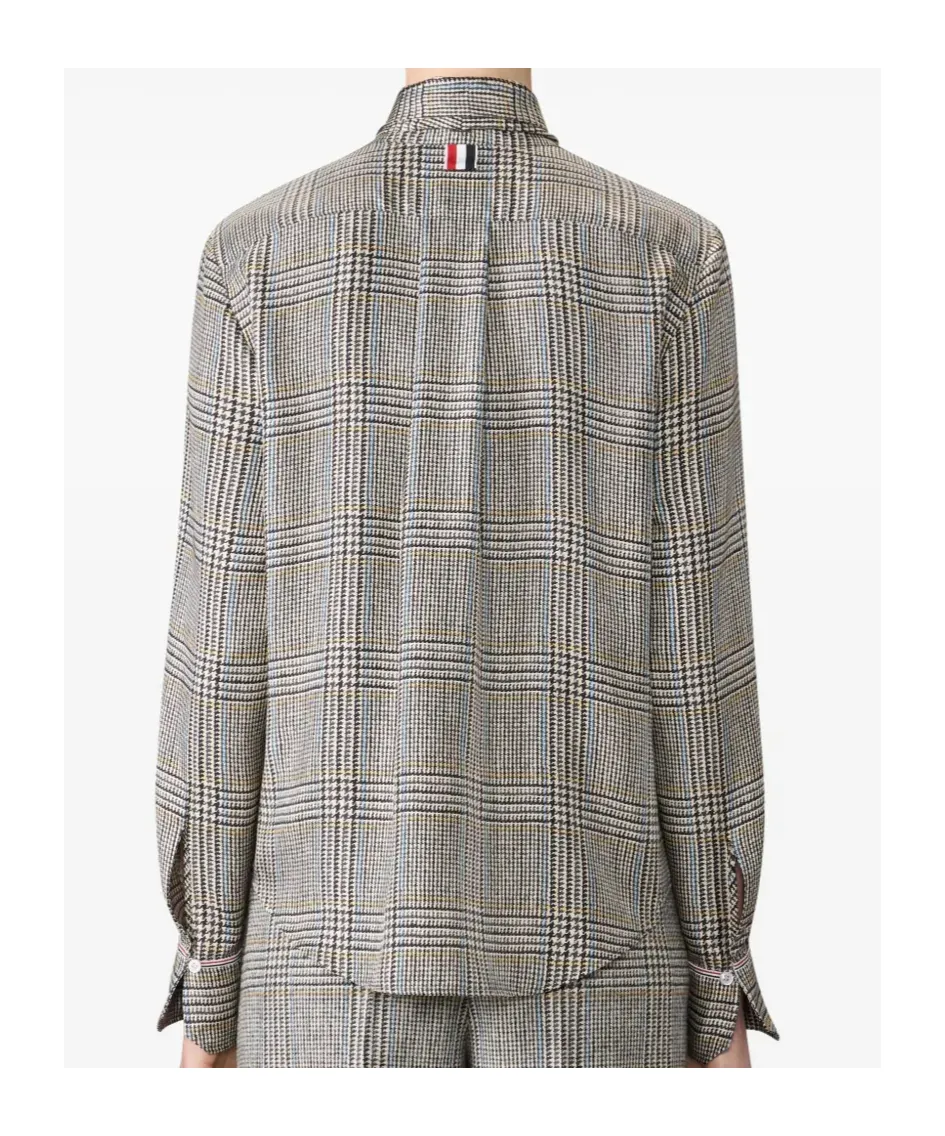 Thom Browne Prince Of Wales Checked Shirt