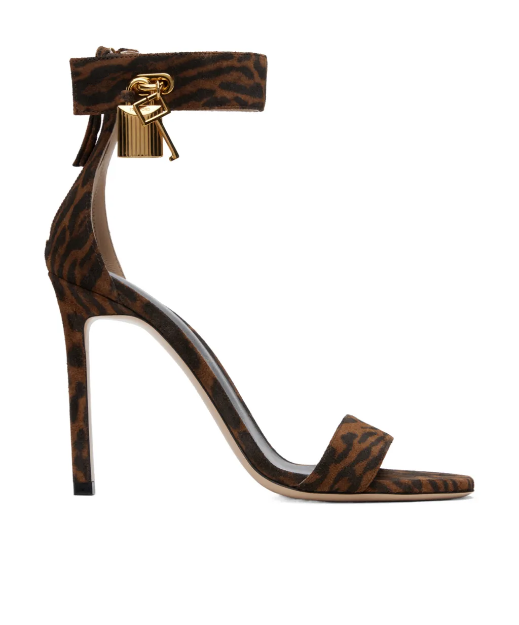 Leopard Print High-Heeled Sandals