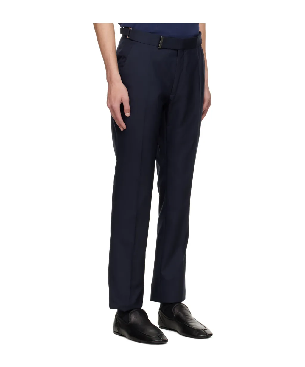 Pleated Wool Casual Pants