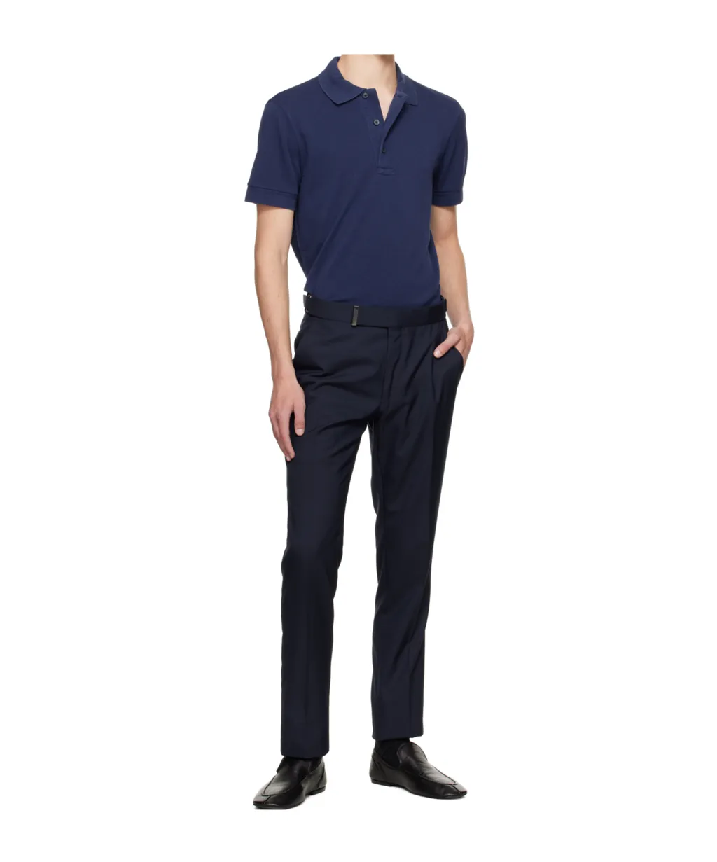 Pleated Wool Casual Pants
