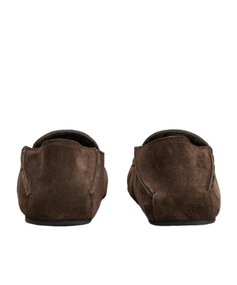 Suede Flat Loafers