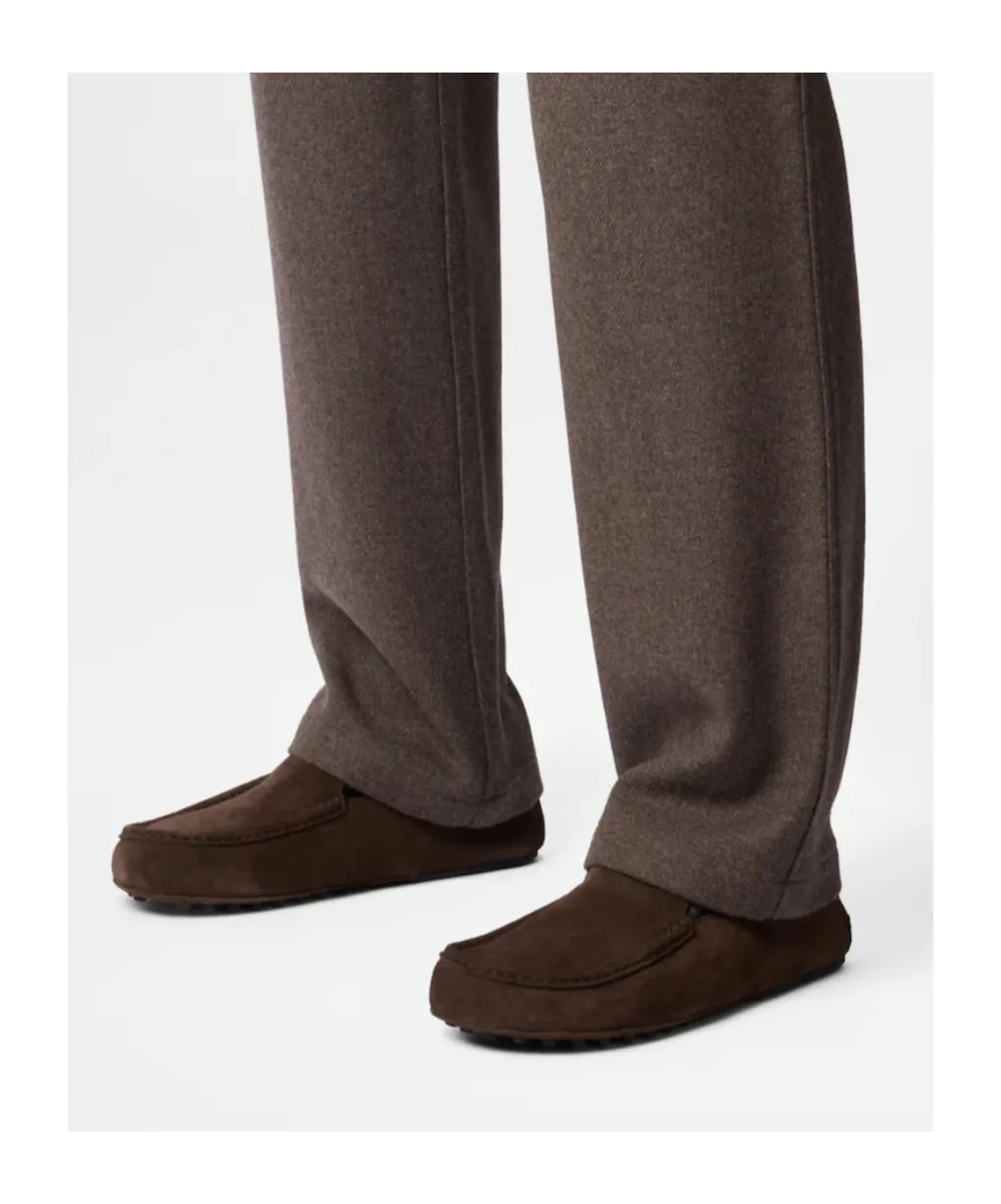 Suede Flat Loafers