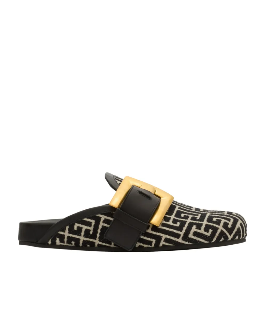Balmain Jacquard Anthem Mules