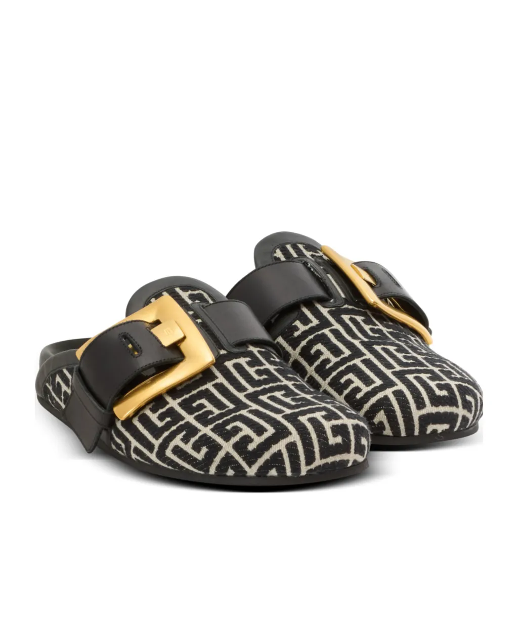 Balmain Jacquard Anthem Mules