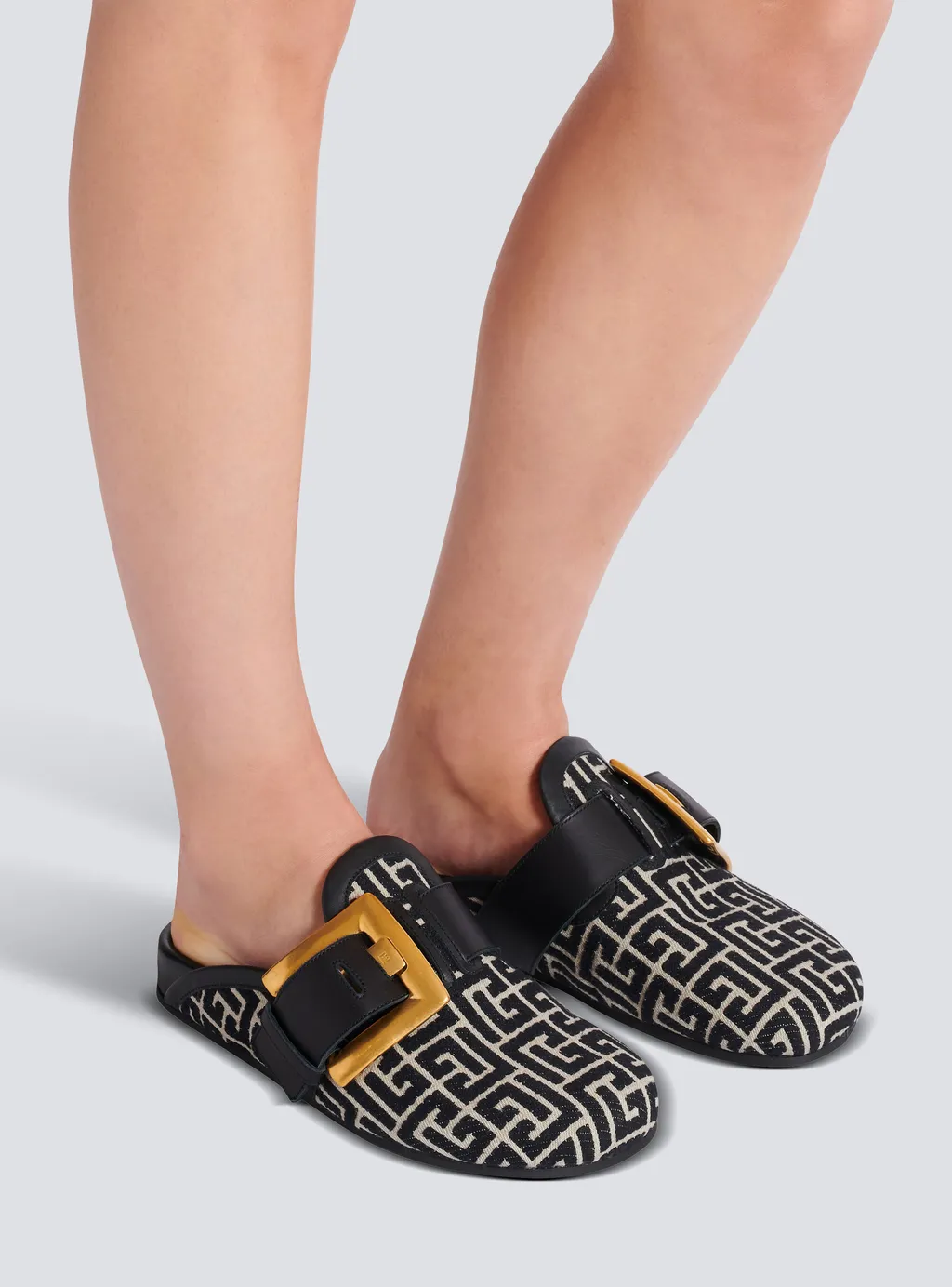 Balmain Jacquard Anthem Mules