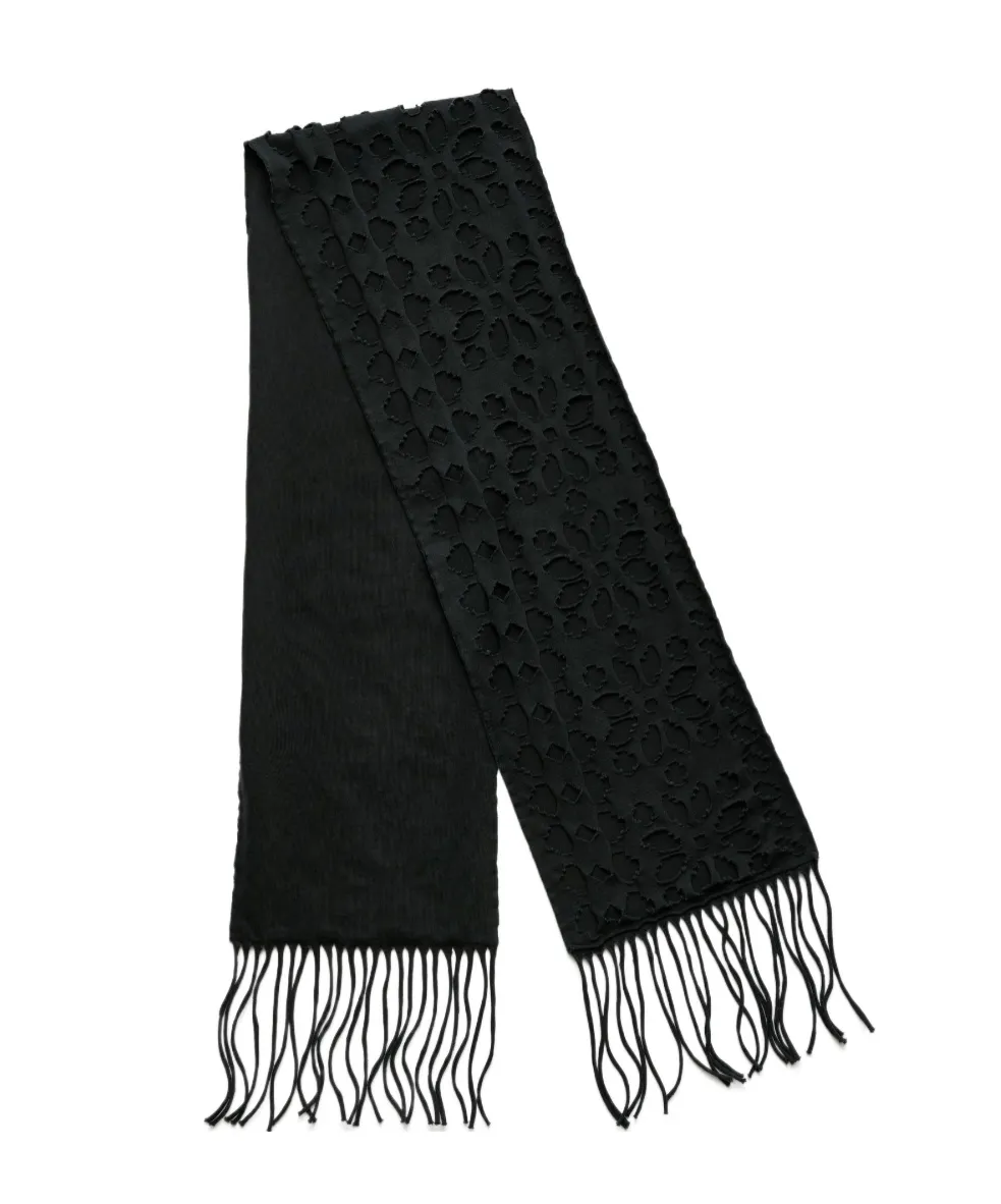 Cut-Out Fringe Scarf