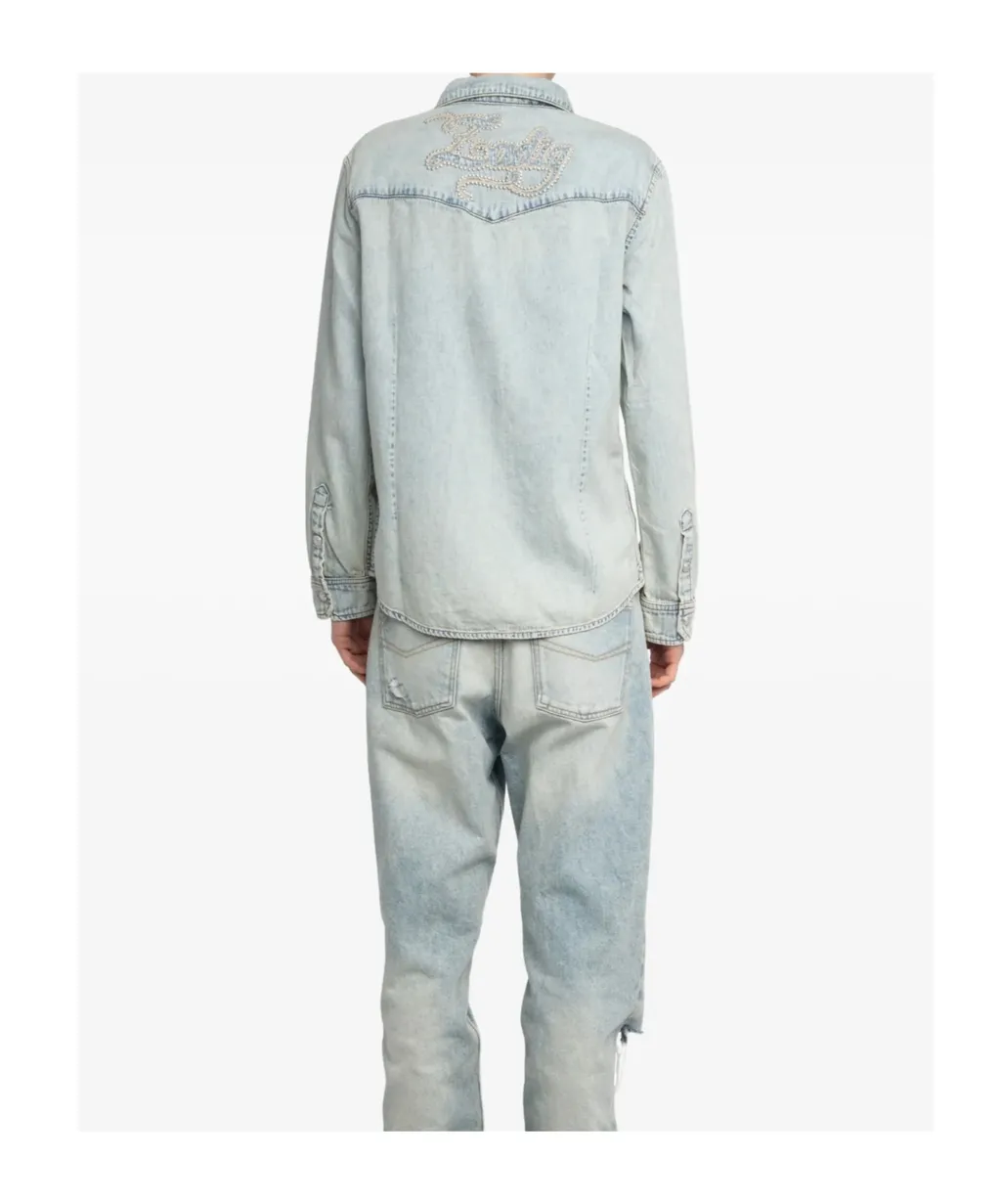 Zadig & Voltaire Logo Patch Denim Shirt