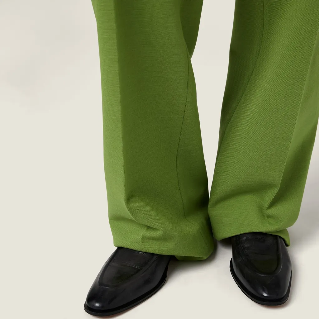 Miu Miu Straight-Leg Pleated Trousers