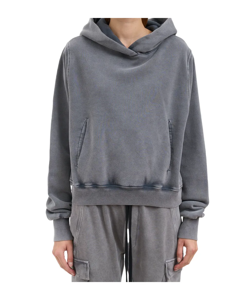 Felpa In Cotone Con Cappuccio