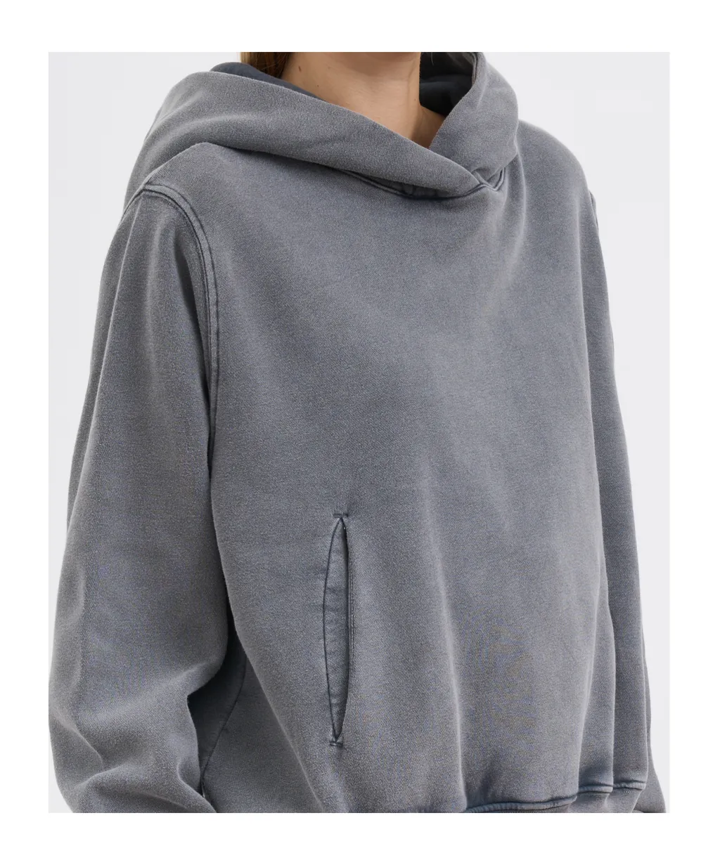 Felpa In Cotone Con Cappuccio