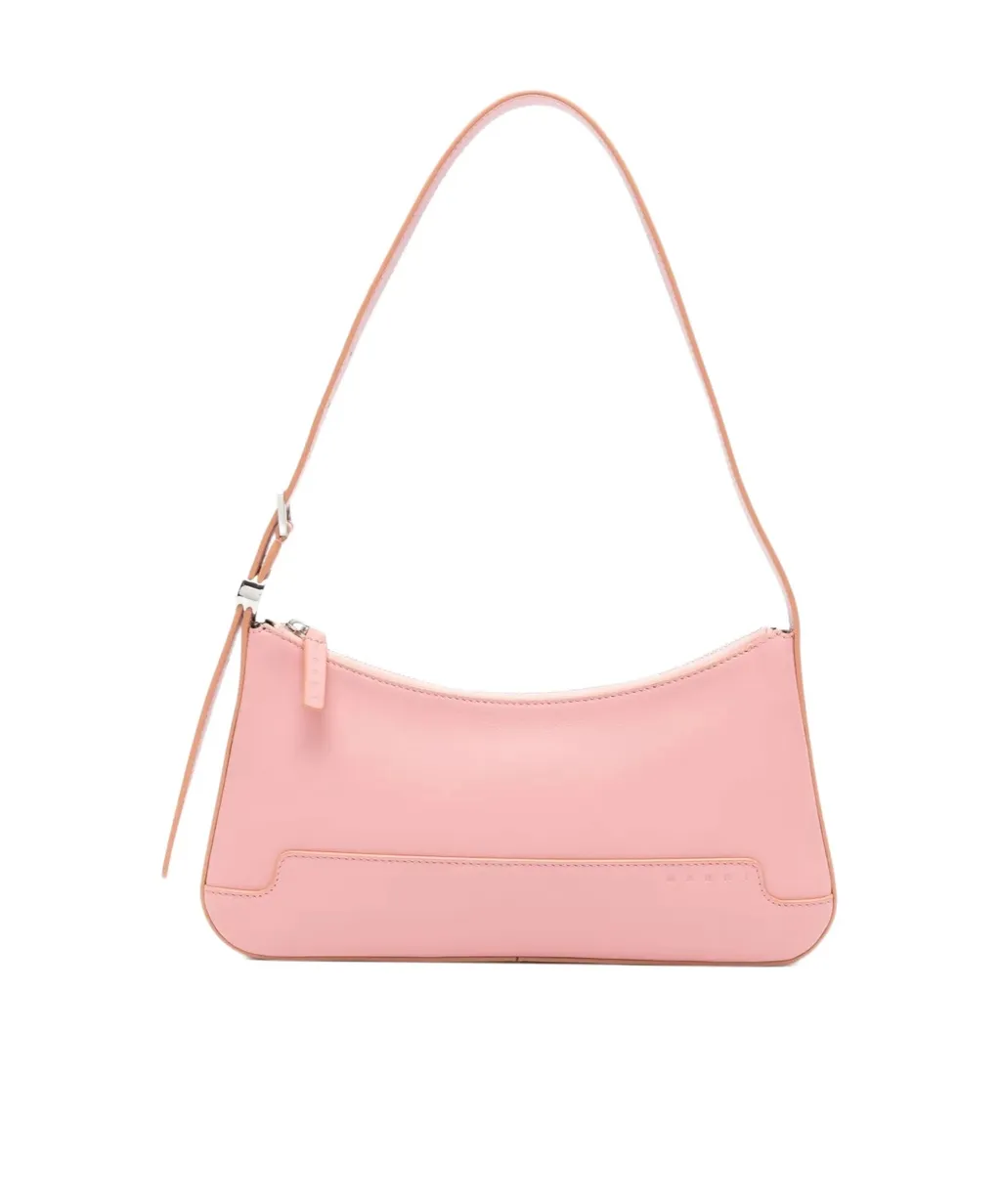 Zip-Fastening Shoulder Bag