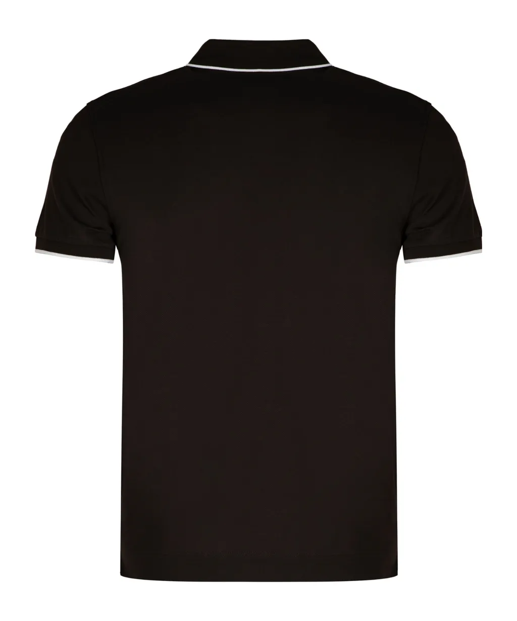 Zegna Logo Embroidered Short Sleeved Polo Shirt