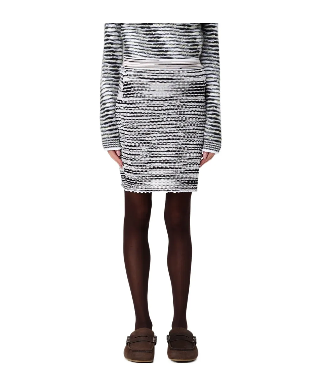 Striped Ribbed Skirt